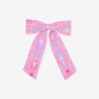 Bamboo Luxe Bow Hair Clip - Nutcracker Suite