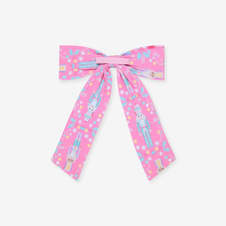 Bamboo Luxe Bow Hair Clip - Nutcracker Suite