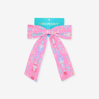 Bamboo Luxe Bow Hair Clip - Nutcracker Suite