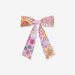 Bamboo Luxe Bow Hair Clip - Presley Pink (Floral) Posh Peanut Size: One Size