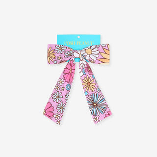 Bamboo Luxe Bow Hair Clip - Presley Pink (Floral) Posh Peanut Size: One Size