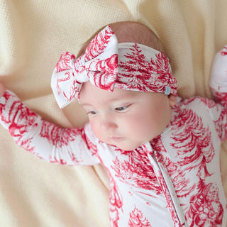 Bamboo Luxe Bow Headwrap - Father Christmas