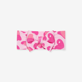 Bamboo Luxe Bow Headwrap - Love Leopard Posh Peanut Size: One Size