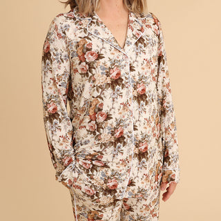 Bamboo Luxe Top & Pajama Pant Set - Dauphine (Floral)