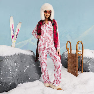 Bamboo Luxe Top & Pajama Pant Set - Father Christmas
