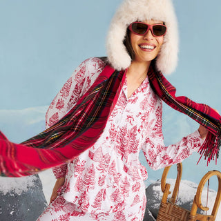 Bamboo Luxe Top & Pajama Pant Set - Father Christmas