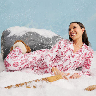 Bamboo Luxe Top & Pajama Pant Set - Father Christmas