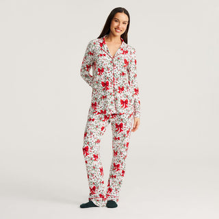 Bamboo Luxe Top & Pajama Pant Set - Happy Holly-Days