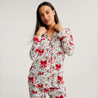 Bamboo Luxe Top & Pajama Pant Set - Happy Holly-Days