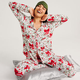 Bamboo Luxe Top & Pajama Pant Set - Happy Holly-Days