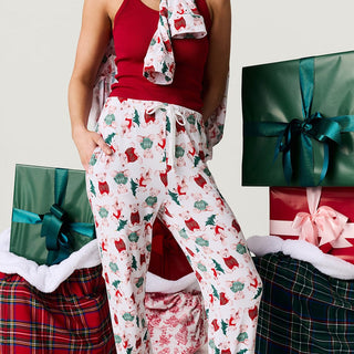 Bamboo Luxe Top & Pajama Pant Set - Lachlan (Teddy Bears) Posh Peanut Size: S