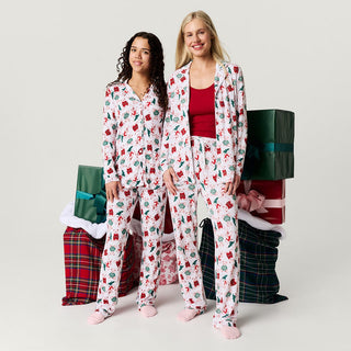 Bamboo Luxe Top & Pajama Pant Set - Lachlan (Teddy Bears) Posh Peanut Size: S