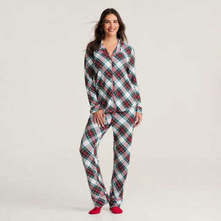 Bamboo Luxe Top & Pajama Pant Set - Portia Plaid