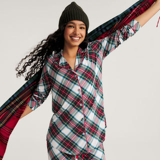 Bamboo Luxe Top & Pajama Pant Set - Portia Plaid