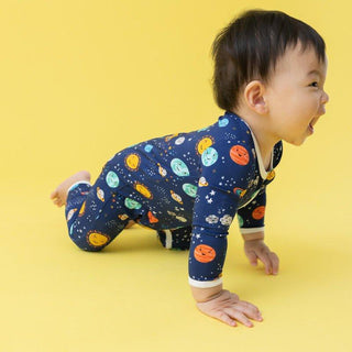 Bamboo Coverall with Zipper - Peaceful Planets Baby & Toddler Sleepwear