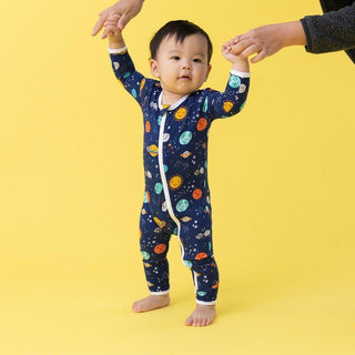 Bamboo Coverall with Zipper - Peaceful Planets Baby & Toddler Sleepwear