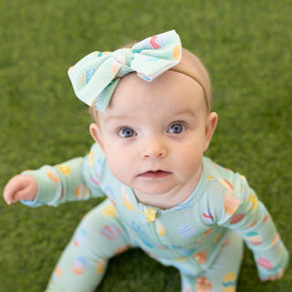 Bamboo Footie with Zipper - Easter Egg Baby & Toddler Sleepwear