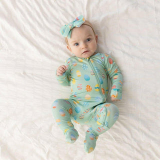 Bamboo Footie with Zipper - Easter Egg Baby & Toddler Sleepwear