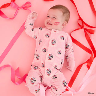 Magnetic Convertible Footie Romper - Minnie Galentines Day Magnetic Me Size: 9-12 Months