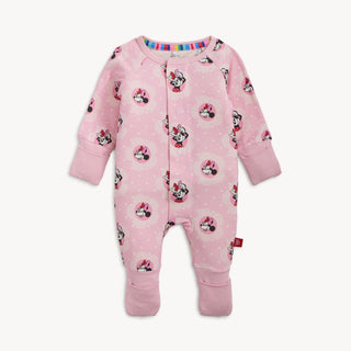 Magnetic Convertible Footie Romper - Minnie Galentines Day Magnetic Me Size: 9-12 Months