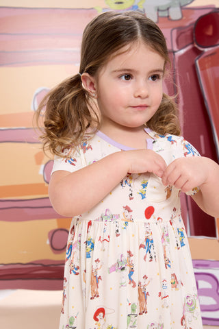 Magnetic Short Sleeve Dress - Toy Story Woody & Friends Magnetic Me Size: 2T