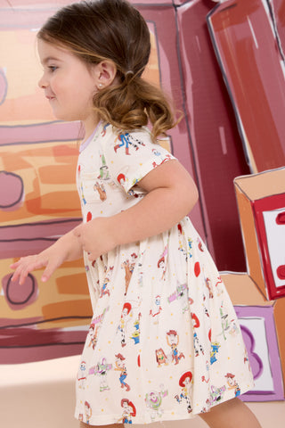 Magnetic Short Sleeve Dress - Toy Story Woody & Friends Magnetic Me Size: 2T