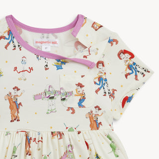Magnetic Short Sleeve Dress - Toy Story Woody & Friends Magnetic Me Size: 2T