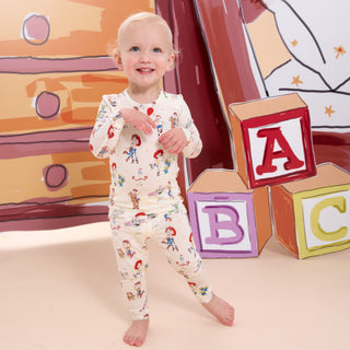 Magnetic Long Sleeve Pajama Set - Toy Story Woody & Friends Magnetic Me Size: 2T