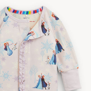 Magnetic Ruffle Convertible Footie Romper - Frozen Magnetic Me Size: 9-12 Months