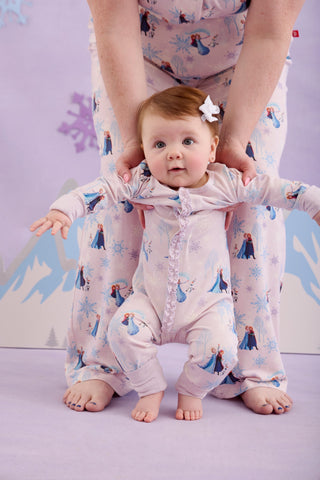Magnetic Ruffle Convertible Footie Romper - Frozen Magnetic Me Size: 9-12 Months
