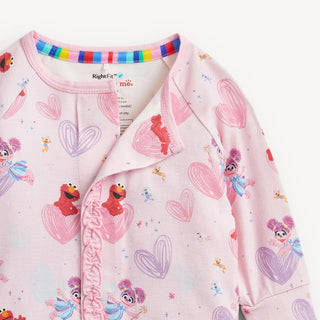 Magnetic Ruffle Convertible Footie Romper - Sesame Street Elmo & Abby