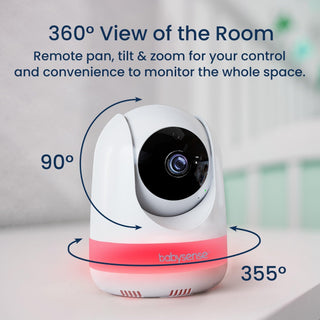 Babysense Max View: Video Baby Monitor with 1 or 2 Cameras, Non Wifi, Split Screen, Night Light & Sound Machine Video Monitor Baby Monitors