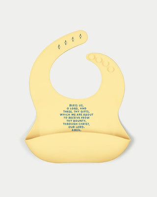 Meal Blessing Silicone Bib - Butter Yellow Be A Heart