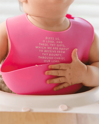 Meal Blessing Silicone Bib - Butter Yellow Be A Heart