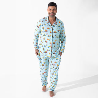 Men's Bamboo Long Sleeve Pajama Set - Merry Minions Bellabu Bear Size: S