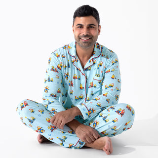 Men's Bamboo Long Sleeve Pajama Set - Merry Minions Bellabu Bear Size: S
