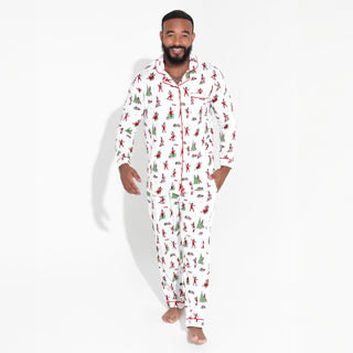 Men's Bamboo Long Sleeve Pajama Set - The Elf On the Shelf Bellabu Bear Size: S