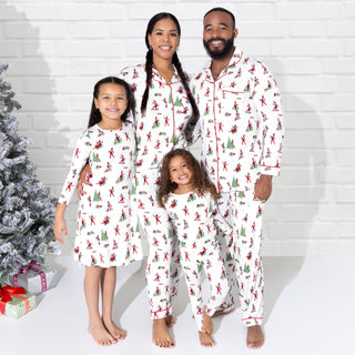 Men's Bamboo Long Sleeve Pajama Set - The Elf On the Shelf Bellabu Bear Size: S