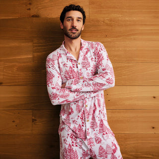 Men's Bamboo Luxe Top & Pajama Pant Set - Father Christmas