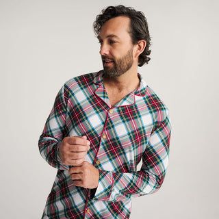Men's Bamboo Luxe Top & Pajama Pant Set - Portia Plaid