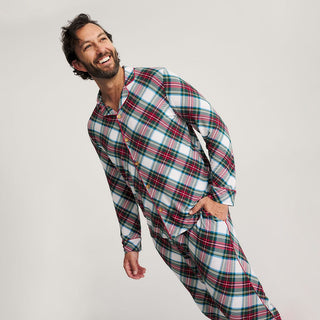 Men's Bamboo Luxe Top & Pajama Pant Set - Portia Plaid