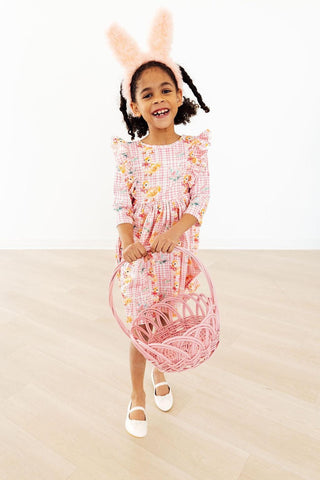Daisy Ducklings 3/4 Sleeve Ruffle Twirl Dress Twirl Ruffle Dress 3/4 Mila & Rose ® Size: 6-12M