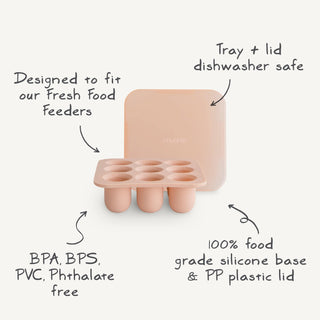 Fresh Food Feeder Freezer TrayBaby Food TrayMushieColor: Blush