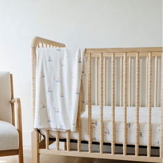 Minky Stretch Luxe Crib SheetsSaranoniColor: Sail Boat