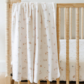 Minky Stretch Luxe Crib SheetsSaranoniColor: Mushroom