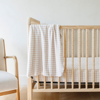 Minky Stretch Luxe Crib SheetsSaranoniColor: Gingham