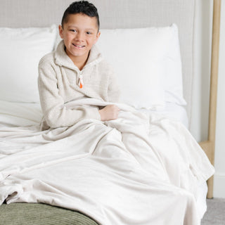 Minky Stretch Receiving Blankets Saranoni Color: Neutral Checkered