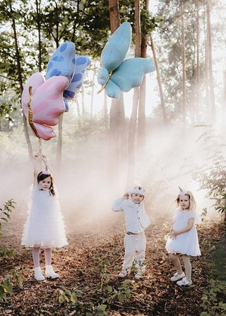Foil Butterfly Balloon - 27" Party Decor Mylar Balloons Ellie's Party Supply Color: Pastel Blue