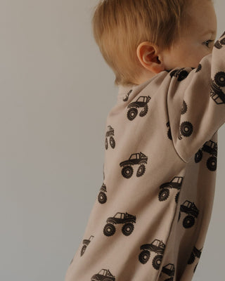 Sweatshirt Romper - Monster Truck Romper forever french baby Size: Newborn