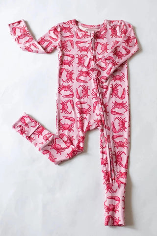 Bamboo Convertible Footie Romper - Fiddler Crabs Baby & Toddler Sleepwear Muse Threads Size: 0-3 Months